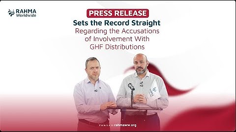 Sets the Record Straight Regarding the Accusations of Involvement With GHF Distributions
