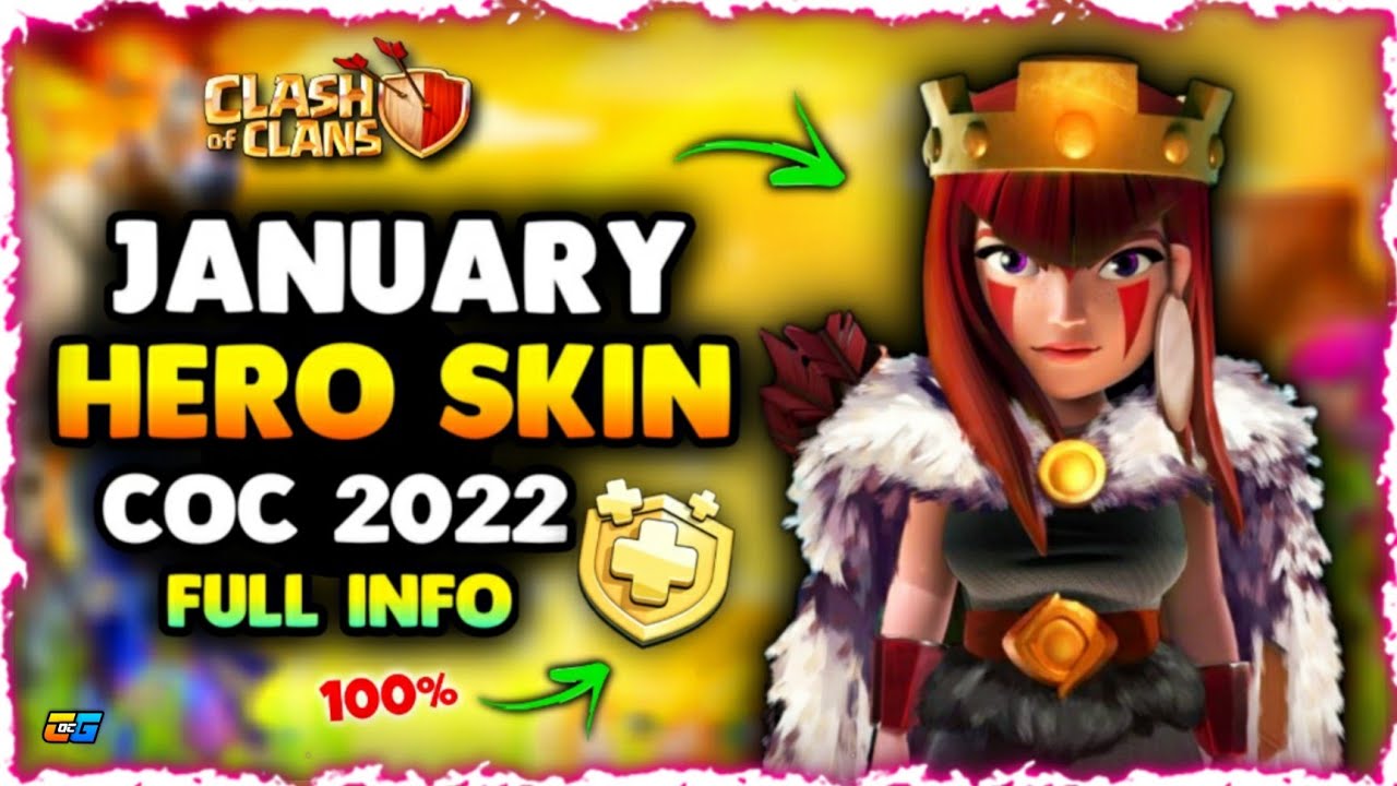 January 2022 Season 𝗡𝗲𝘄 𝗦𝗸𝗶𝗻! is 𝗖𝗢𝗡𝗙𝗜𝗥𝗠🔥😍 Upcoming New skin Coc gold pass 2022 Winter Update !