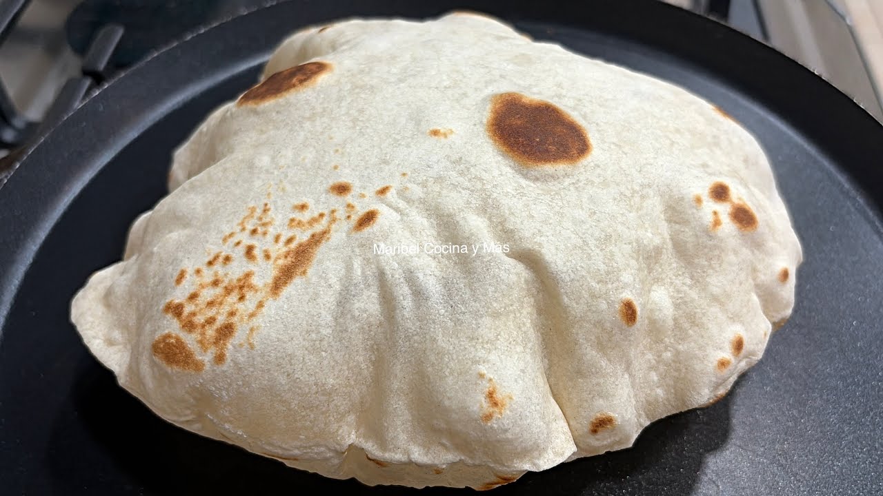 TORTILLAS DE HARINA SUAVEZ Y INFLADAS / receta con pocos ingredientes 😋
