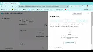Lightspeed Classroom - Limiting Web Access & Web Rules