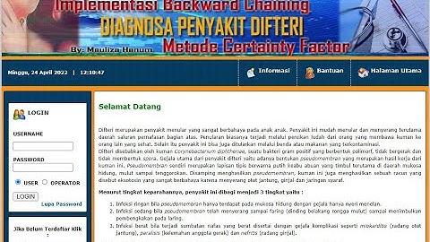 Metode Certainty Factor Backward Chaining pada Sistem Pakar Berbasis Web Menggunakan PHP dan MySql
