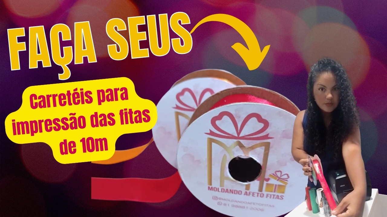 Faça seus carretéis para impressão das fitas de pacotes 10m.