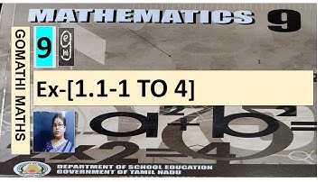 9- Maths[Ex-1.1-1 to 4] Set language ‎@Gomathi Maths