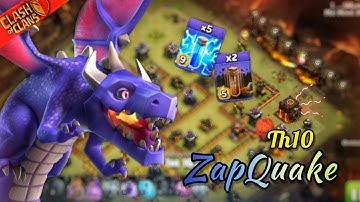Best Dragon Attack Zap-Quake Strategy | Town Hall 10 in Clash of Clans!