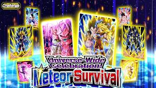 FIRST ATTEMPTS AT UNIVERSE WIDE CELEBRATION! METEOR SURVIVAL!! (DBZ: Dokkan Battle)