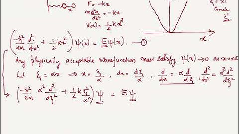 Lecture 22: Harmonic Oscillator in Schrodinger Picture, Part 1