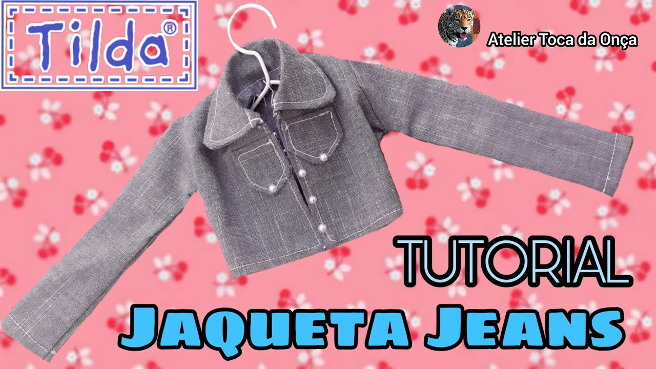 JAQUETA JEANS PARA BONECAS TILDA(Bonecas de Pano)Tone Finnanger/Como Fazer/ Tutorial/Tildas Varideer