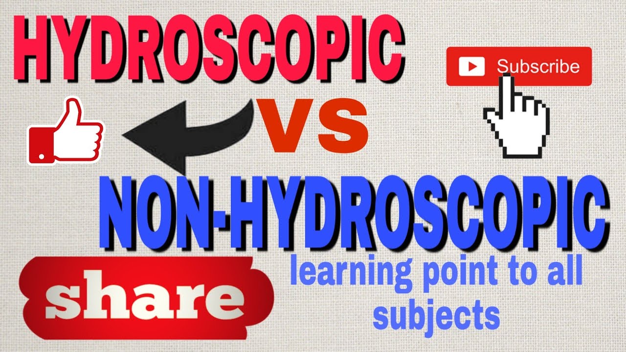 What Is Hydroscopic Plastic Material And Non Hydroscopic Material YouTube