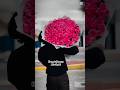 50 pink roses bouquet💕💕🌹 #diyflowers #pinkrose #flowermakingtutorial