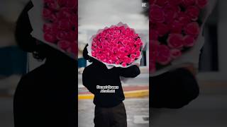 50 pink roses bouquet💕💕🌹 #diyflowers #pinkrose #flowermakingtutorial