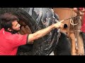 Professional Tire Men Change Tires