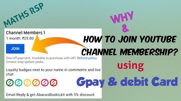 how to join in youtube channel membership||with google pay||join button la eppadi join panrathu
