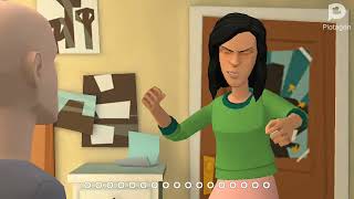 Clic Caillou Scares Pinky Dinky Doo With A T-Rex Roar And Gets Grounded