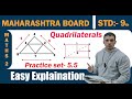 QUADRILATERALS Practice Set  5.5 9th Maths 2 Geometry Chapter 5| Std 9th Maharashtra Board