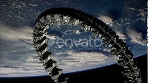 Futuristic Space Station on Earth Orbit | Motion Graphics - Envato elements