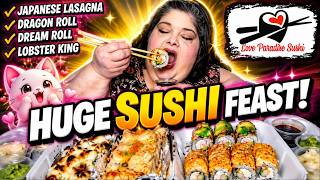 Huge Sushi Feast Mukbang Eating Show screenshot 3