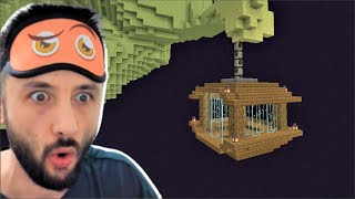 End Boşluğuna ASILAN EV YAPTIM! (Ölüyordum!) Minecraft Tek Hardcore 15.Bölüm