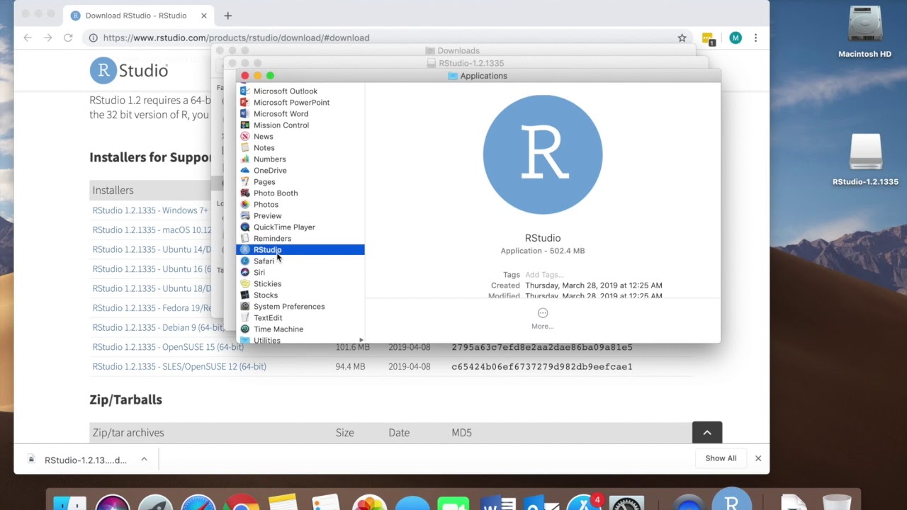 how to install r studio from r