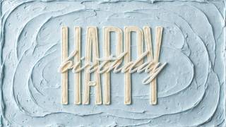 Light Blue Buttercream Birthday TV Art Screensaver, Pastel Frosting Frame Display screenshot 2