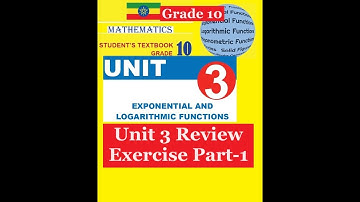 Mathematics Grade 10 Unit 3 Review Exercise Part-1 @mathT_21