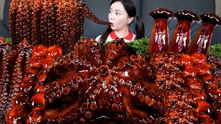 [Mukbang ASMR] Jjajang Octopus Party🐙 Giant Octopus Amazing Webfoot Octopus Mushroom Recipe Ssoyoung