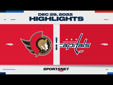 NHL Highlights | Senators vs. Capitals - December 29, 2022