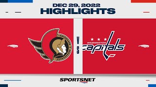 NHL Highlights | Senators vs. Capitals - December 29, 2022