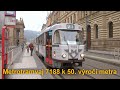 Metrotramvaj s polepem a hlášeními k 50. výročí metra, T3SUCS 7188, 16.2.2024 | 8K HDR