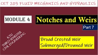 Broad Crested Weir and Submerged Weir