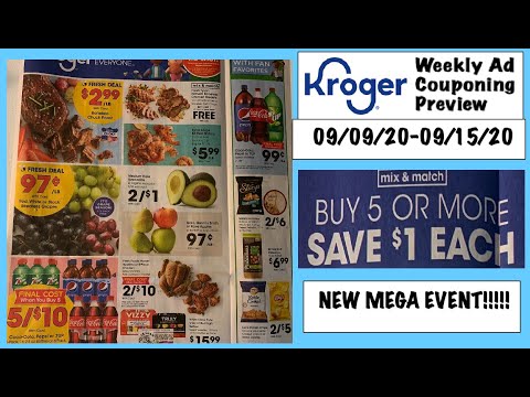 *NEW MEGA EVENT!* ~ Kroger Weekly Ad Couponing Preview — 09/09/20-09/15/20