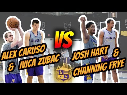 Lakers Play 2-on-2: Josh Hart, Channing Frye vs Alex Caruso, Ivica Zubac