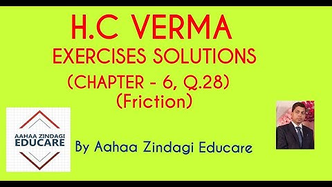 H.C VERMA EXERCISES SOLUTIONS, CHAPTER - 6, (FRICTION) QUESTION NUMBER - 28