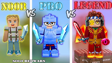NOOB vs PRO vs LEGEND - SOLO Bed Wars | Blockman Go Gameplay (Android , iOS)