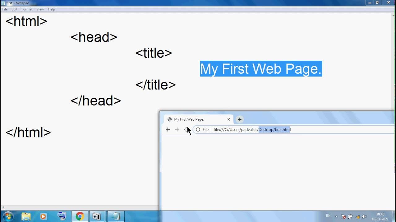 Class 8 Computer HTML Practical Introduction - YouTube