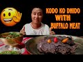 Eating kodo ko dhido with buffalo meat  sunil official 