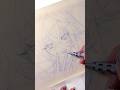 drawing line art with a mechanical pencil #drawwithme