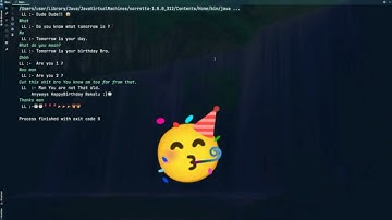 Fun Java program for a Happy birthday chat