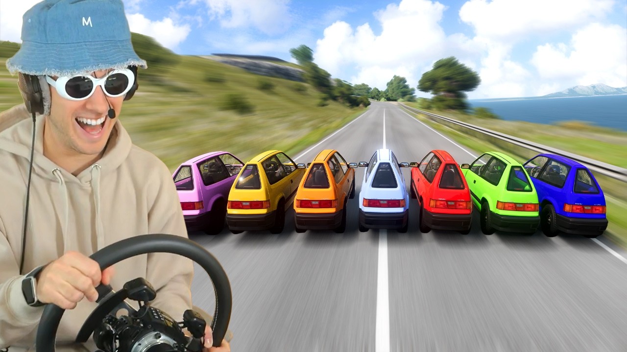 We Raced the THINNEST Car in BeamNG