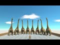 BRACHIOSAURUS Team Foot Storm Attack vs ALL UNITS on Tower Animal Revolt Battle Simulator