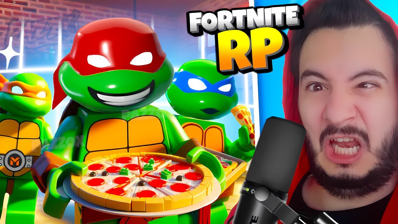 DOPPIARE MALE LE SKIN TARTARUGHE NINJA SU LEGO FORTNITE IN TEMPO REALE 🎤 Pazzox