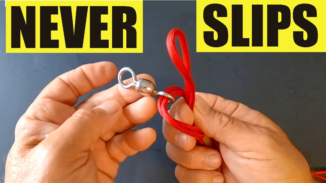 Best Fishing Knot NEVER Slips For Braided Line (Great For Tying On Swivels)  