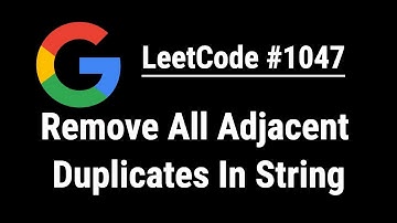 Remove All Adjacent Duplicates In String - LeetCode #1047 with python programming