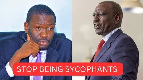 "ODM LEADERS MUST STOP BEING SYCOPHANTS." SENATOR EDWIN SIFUNA