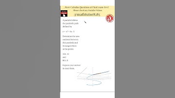 [Calculus/ Integral]  Enclosed Area: Parabola and Tangent Lines (Quiz or assignment-level questions)