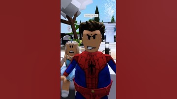 I met a "totally real" Spiderman in Brookhaven 😬 #shorts