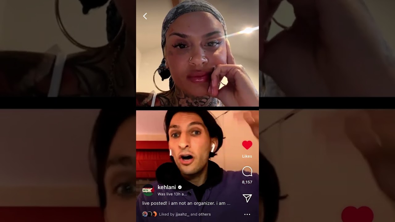 Kehlani interview jewishvoiceforpeace ig live