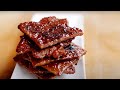 Oven Baked Bak Kwa (Chinese Pork Jerky) - 自制肉干