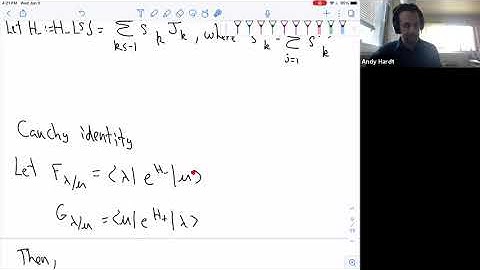 Andy Hardt, Hamiltonian operators and free fermionic lattice models