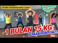 Aerobik penurunan berat badan 15 kg dalam 1 bulan  part 1