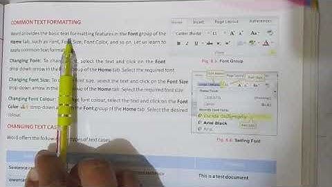 9th computer ch-6 Formatting a Document  video-1